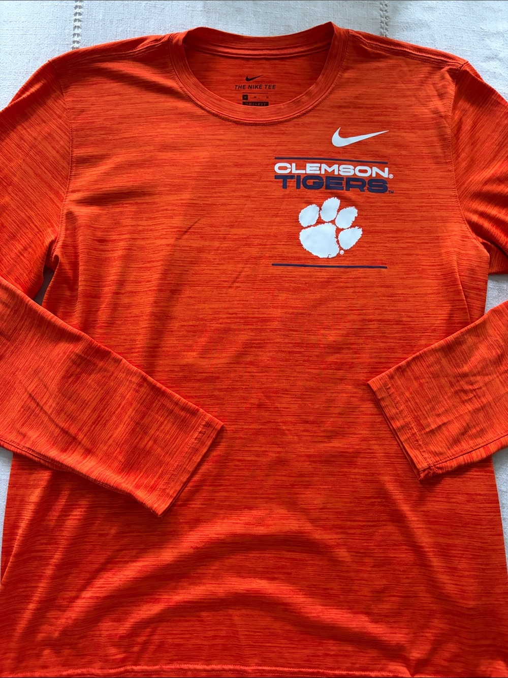 Men’s Clemson tigers Nike dri-fit Long Sleeve Shirt medium